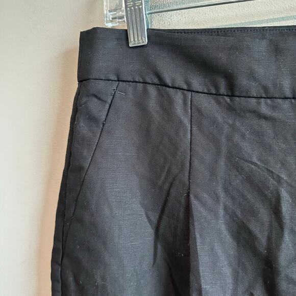 Banana Republic Tencel Linen Wide Leg Pant Black 12 Style 445928 - Picture 4 of 11